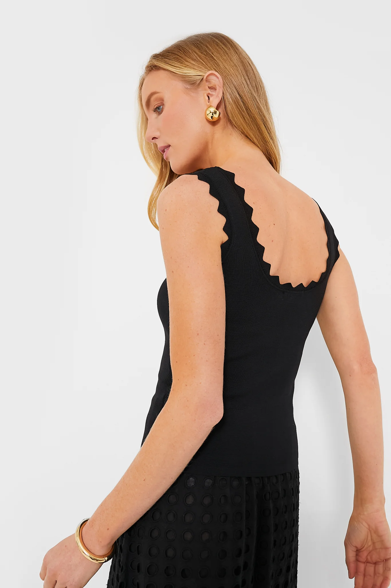 Black Ric Rac Compression Tank - Image 4