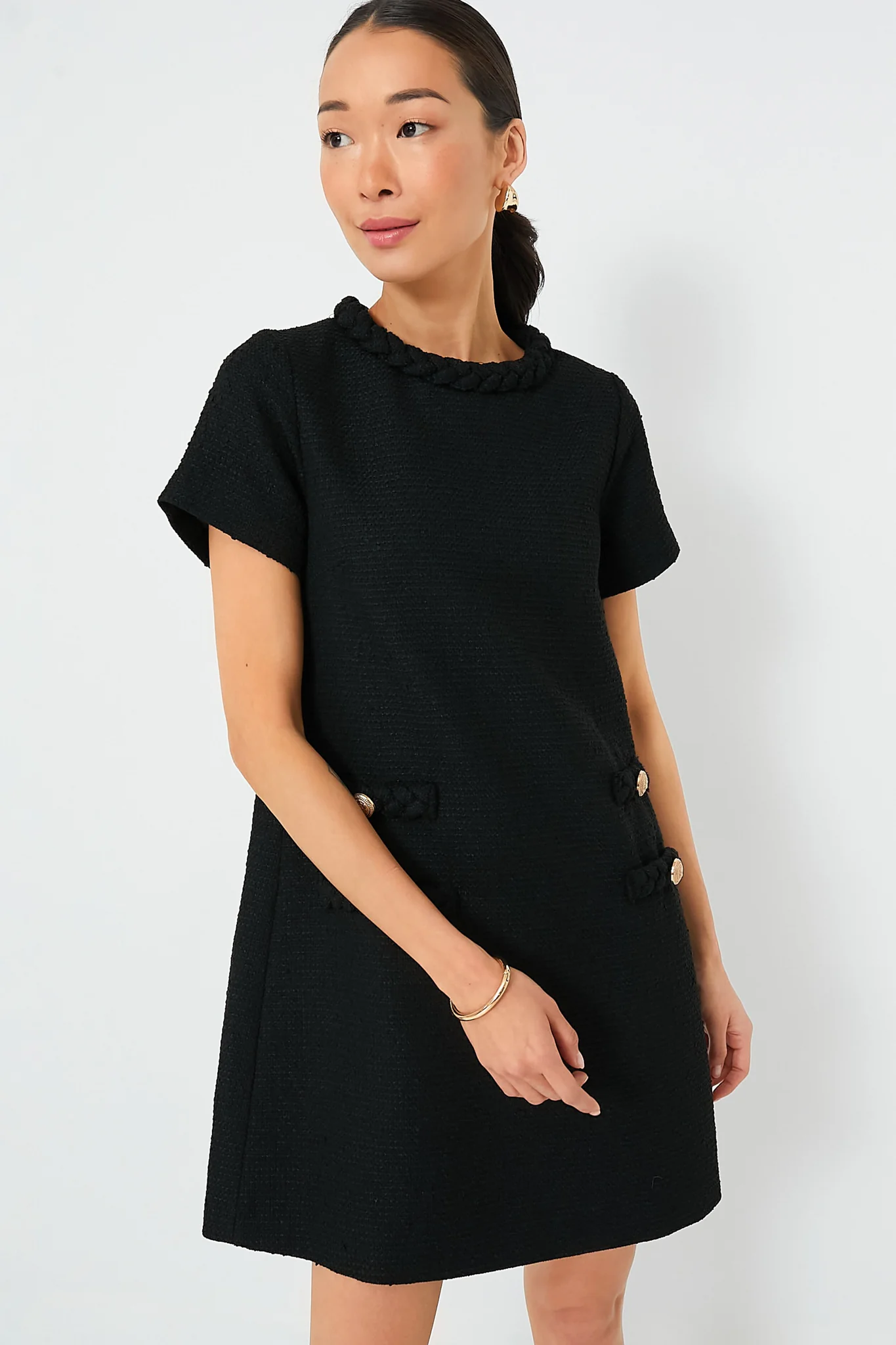 Black Tweed Jackie Dress - Image 3
