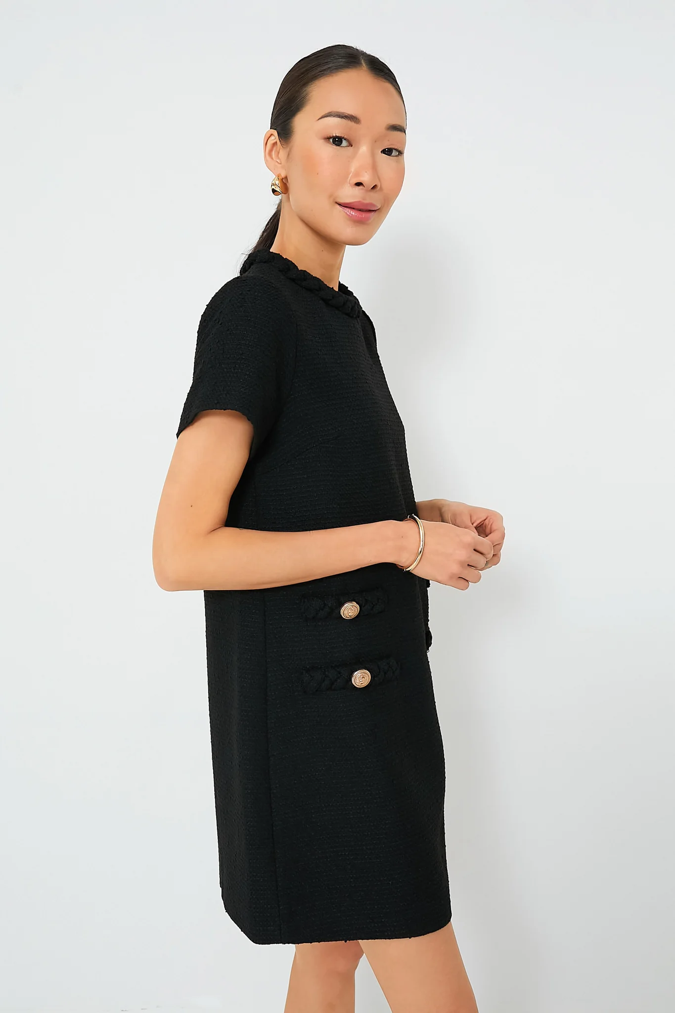 Black Tweed Jackie Dress - Image 4