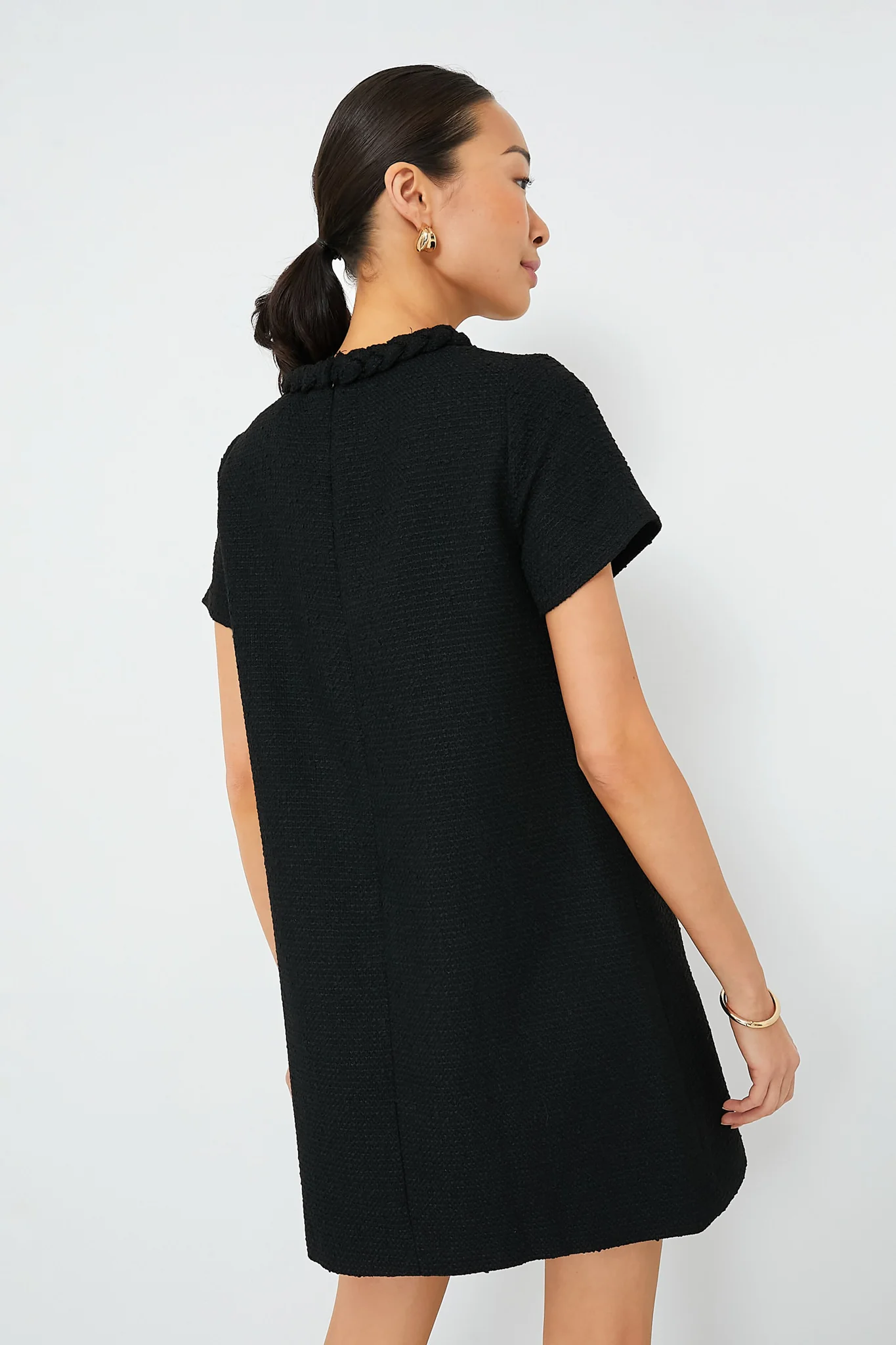 Black Tweed Jackie Dress - Image 5