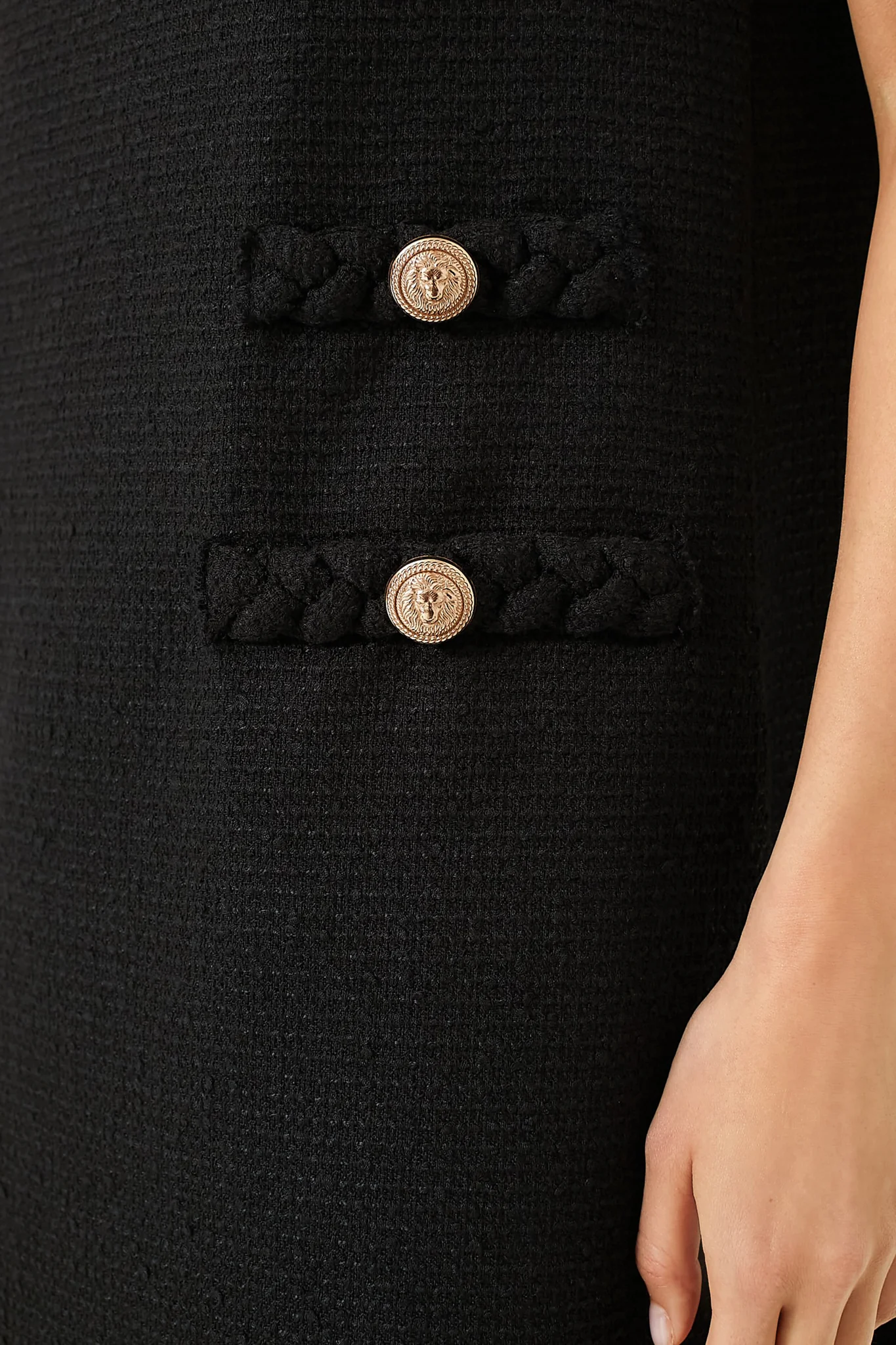 Black Tweed Jackie Dress - Image 6