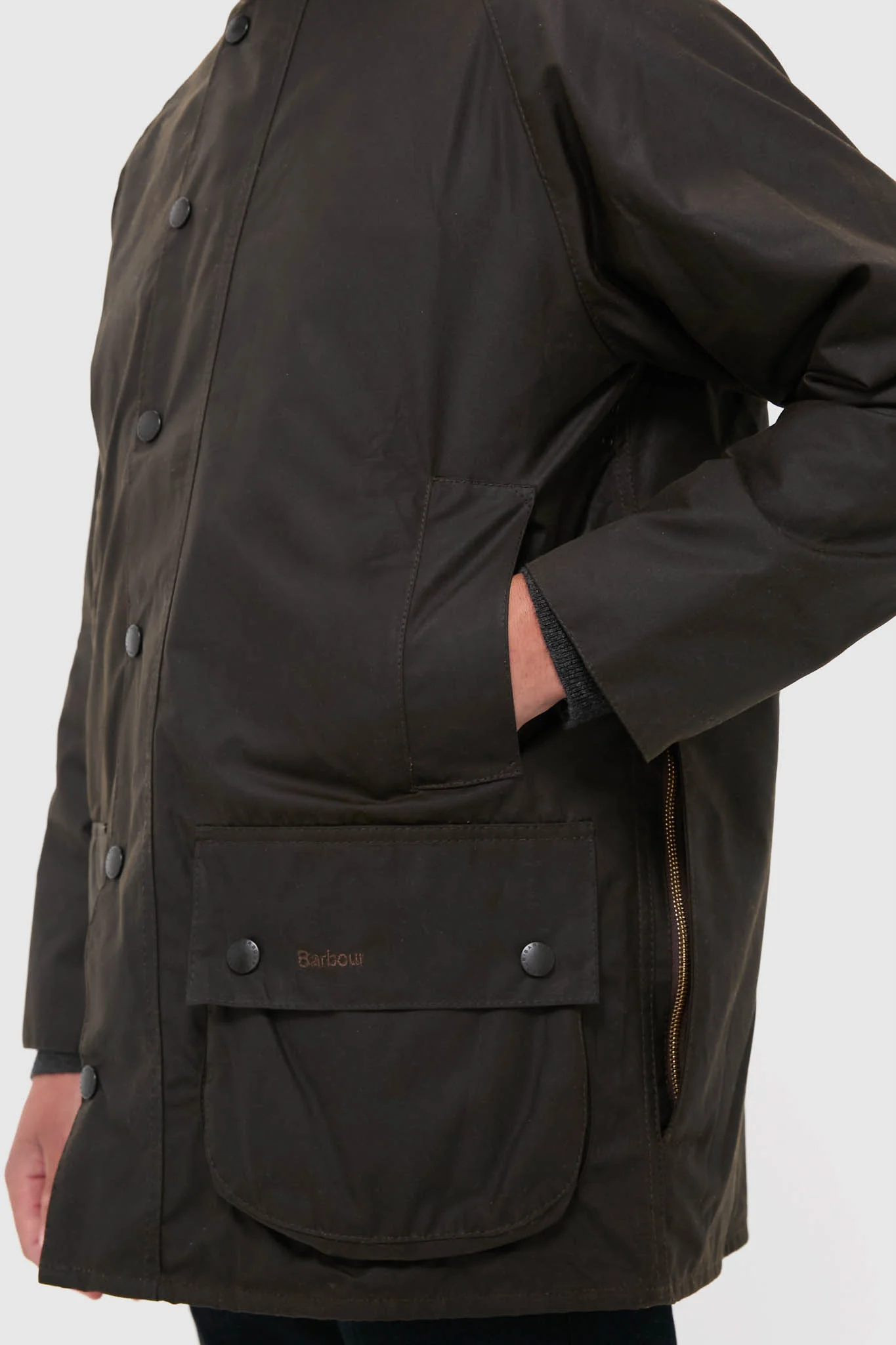 Men's Olive Beaufort Wax Jacket - Image 6