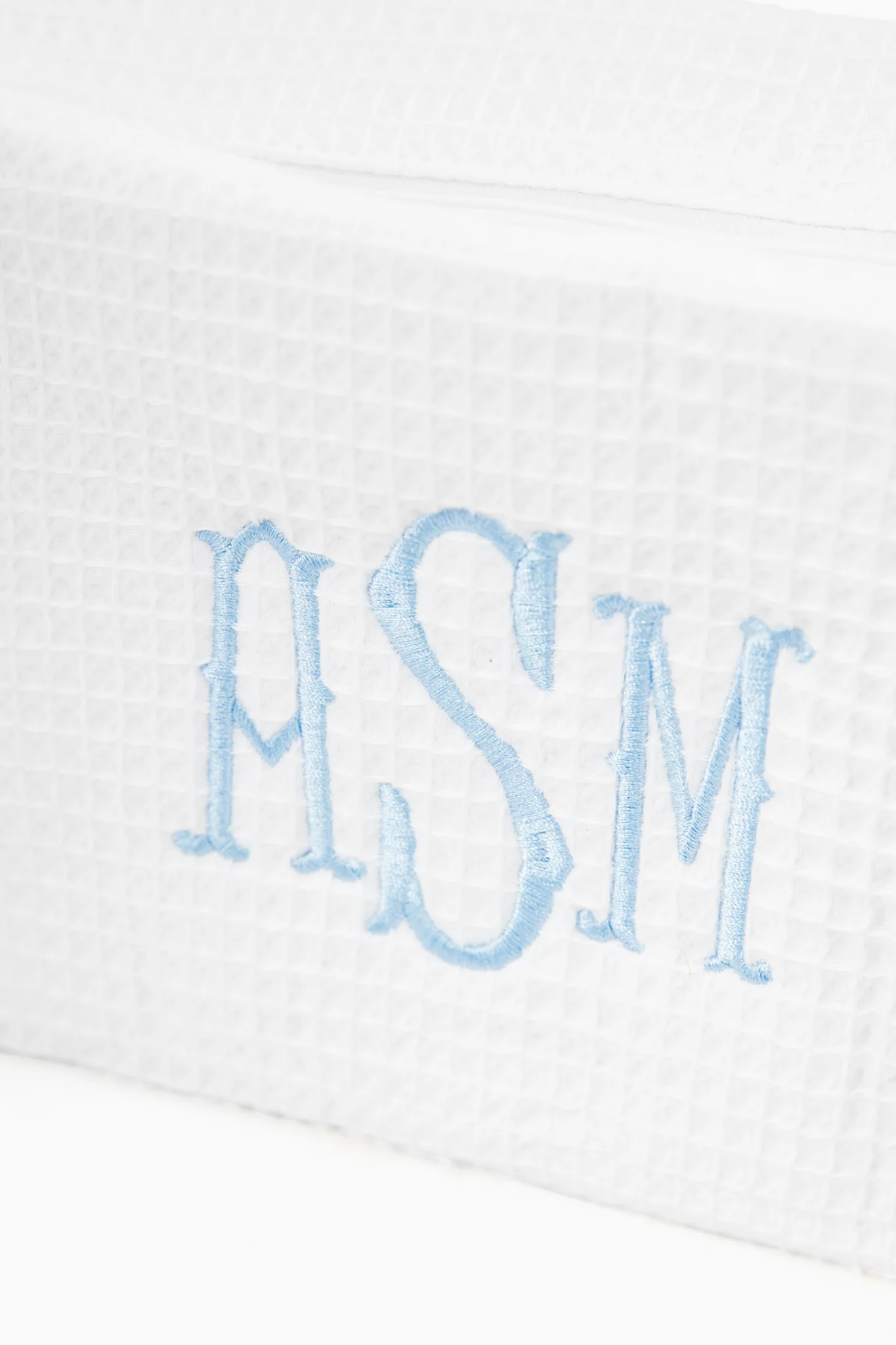 Cotton Waffle Cosmetic Bag - Image 5