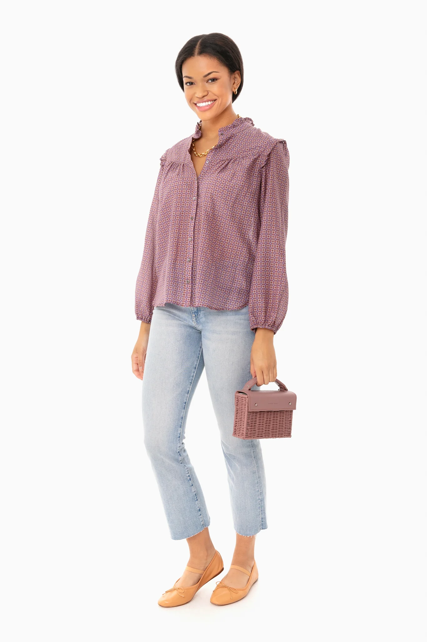 Gold Chunky Chain Link Necklace - Image 3