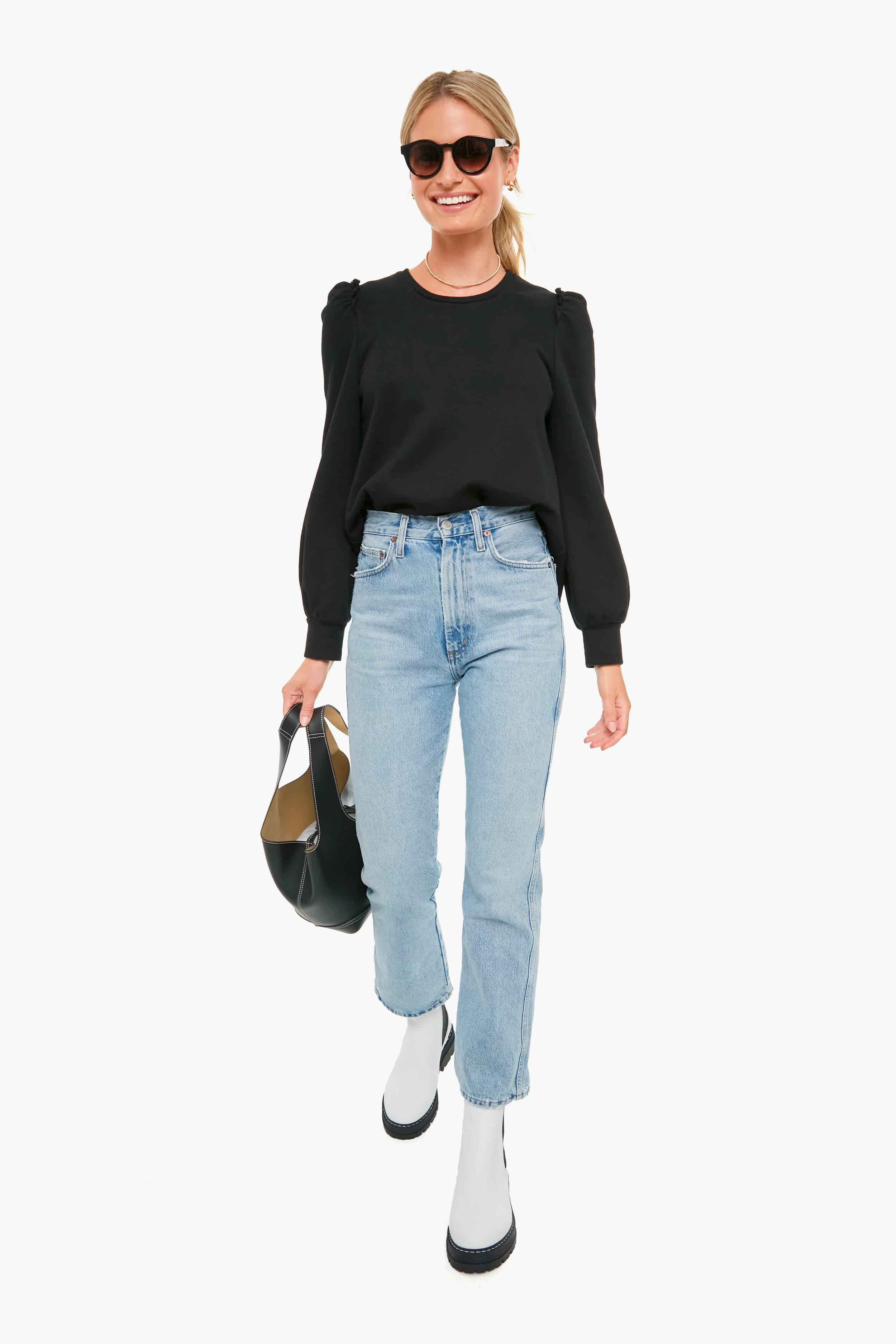 Gold Crescent Huggie Earrings - Image 4