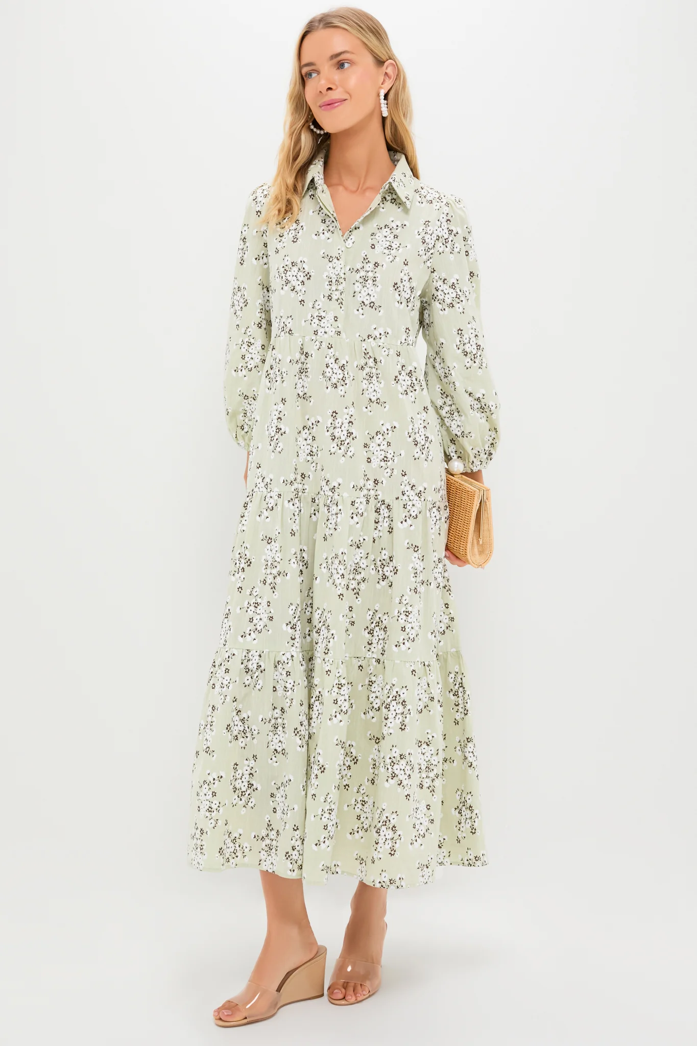 Large Pearl Hoop Earrings - Image 6