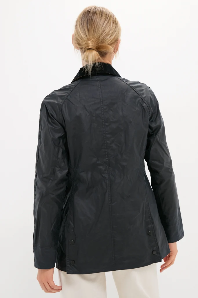 Navy Beadnell Wax Jacket - Image 4