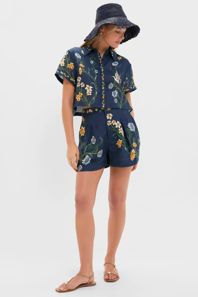 Navy Lacey Hat - Image 3