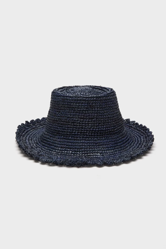 Navy Lacey Hat - Image 5