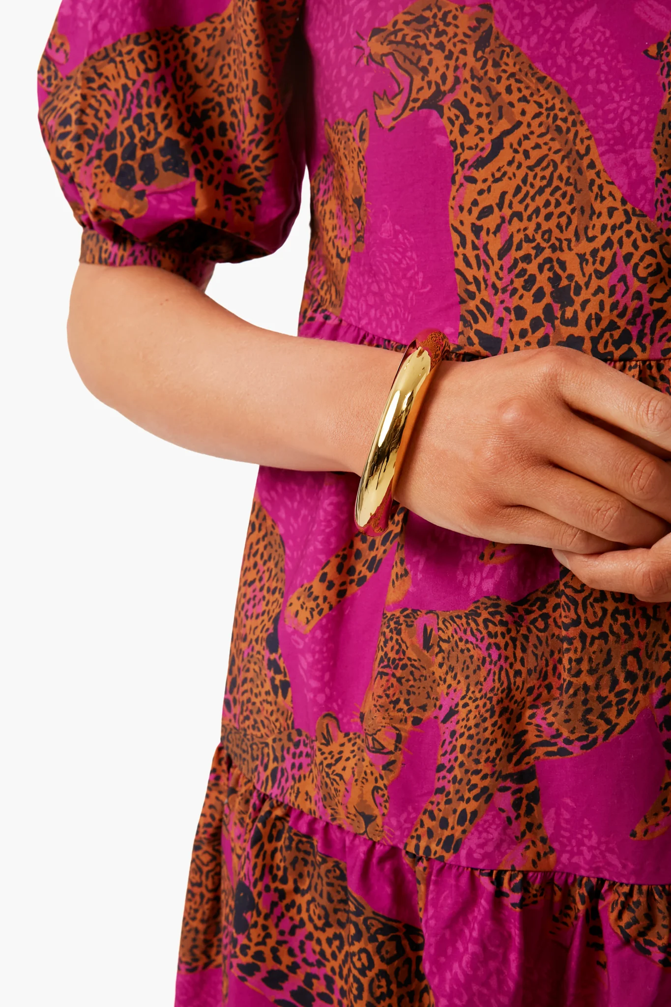 Small Gold Circuit Bangle - Image 3