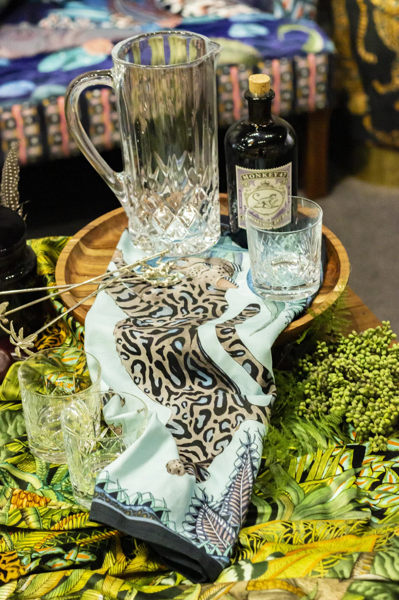 Tanzanite Cheetah Kings Tea Towel - Image 4