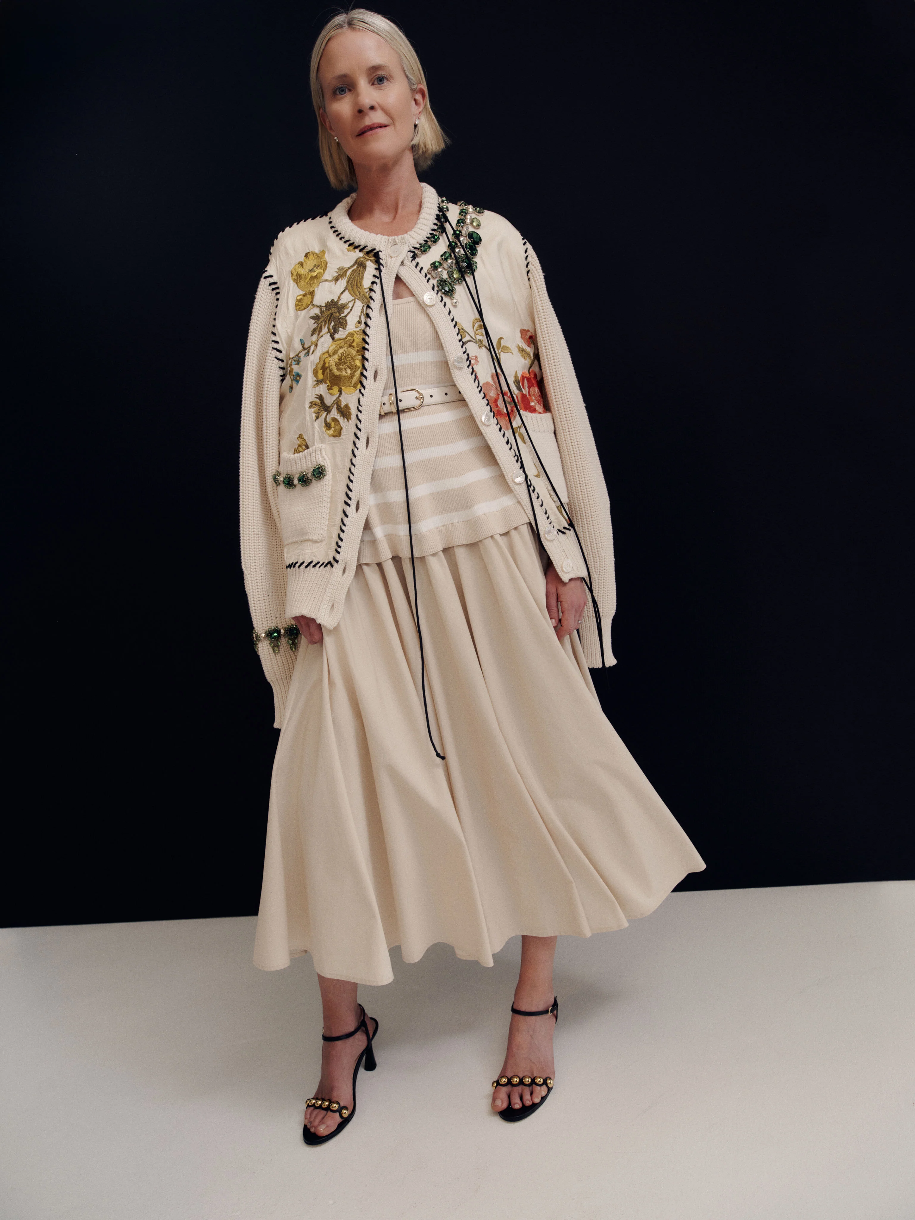 White Triple Keeper Skinny Belt - Image 4