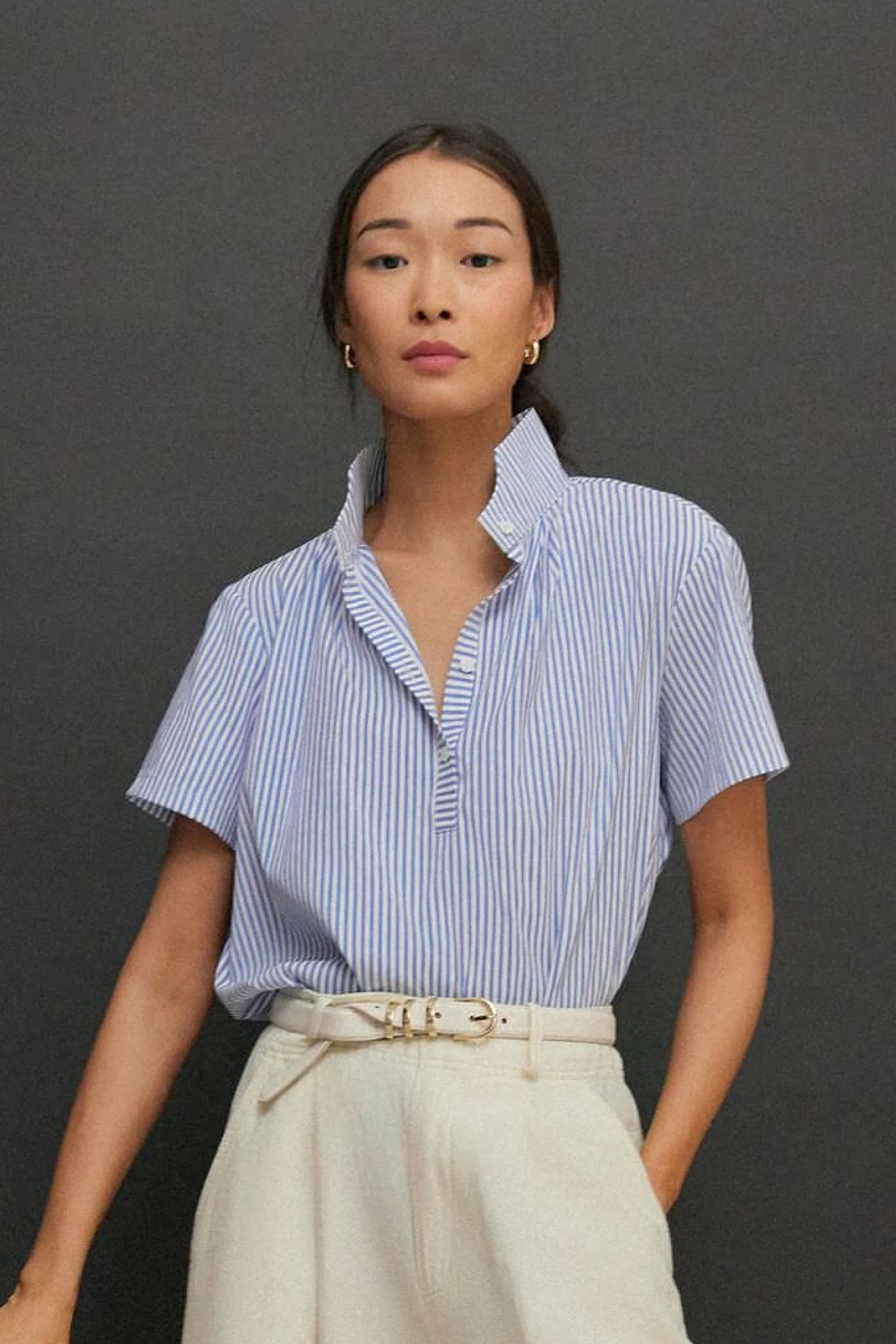 White Triple Keeper Skinny Belt - Image 6