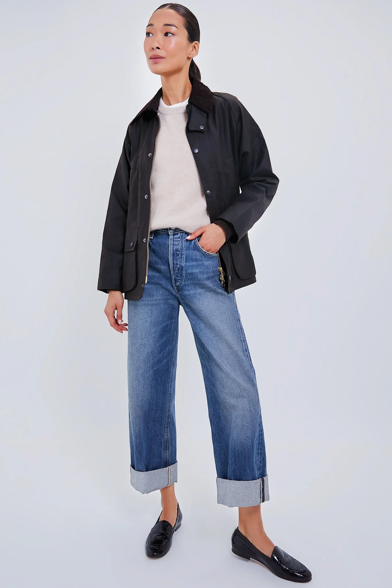 Womens Classic Bedale Wax Jacket - Image 6